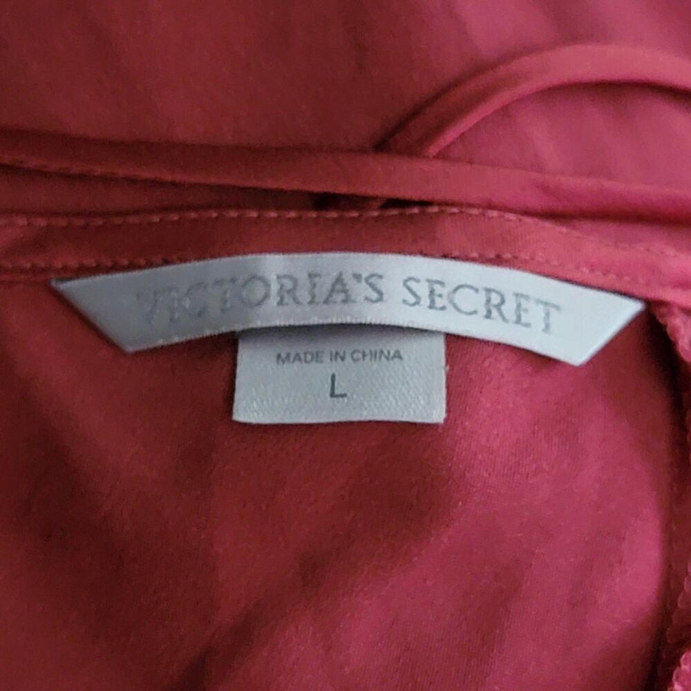 Vintage Y2K Victoria's Secret Red Silky Nightie Dress Gown Lingerie - L - Picture 7 of 7